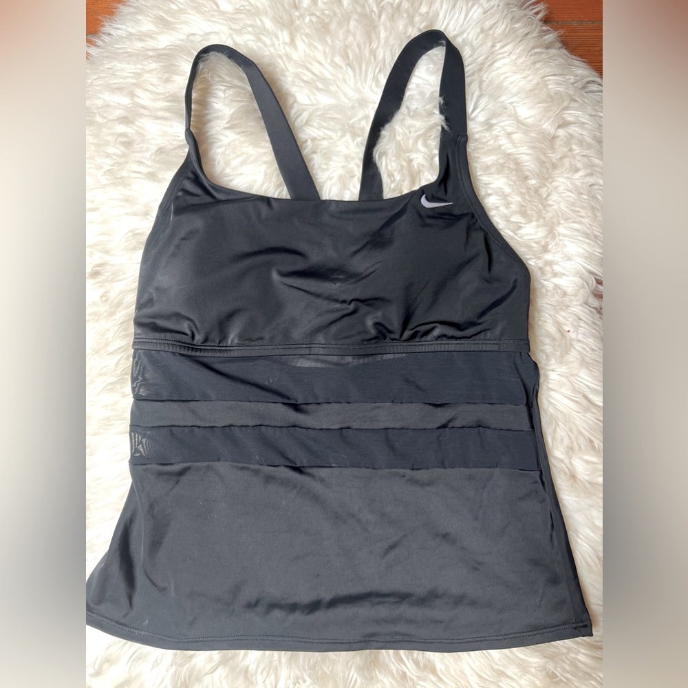 Nike Black Athletic Mesh Cut Out Tank Top
